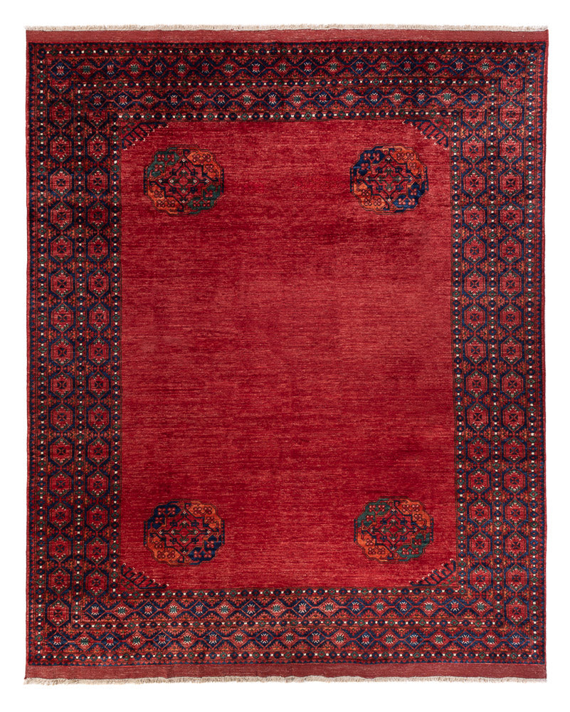 Tapis afghan - Kunduz - 313 x 259 cm - rouge