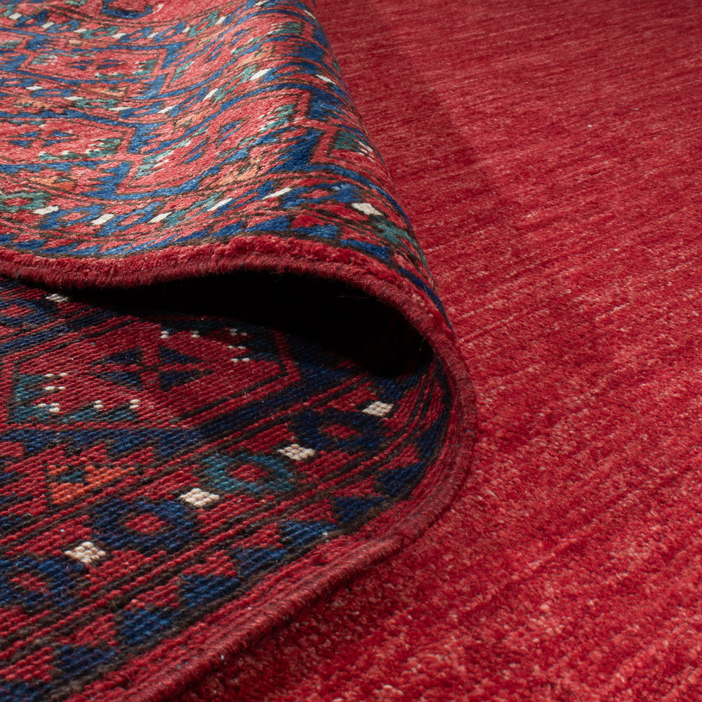 Tapis afghan - Kunduz - 313 x 259 cm - rouge