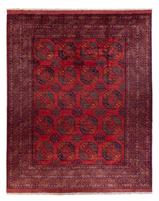 Tapis afghan - Kunduz - 306 x 255 cm - rouge