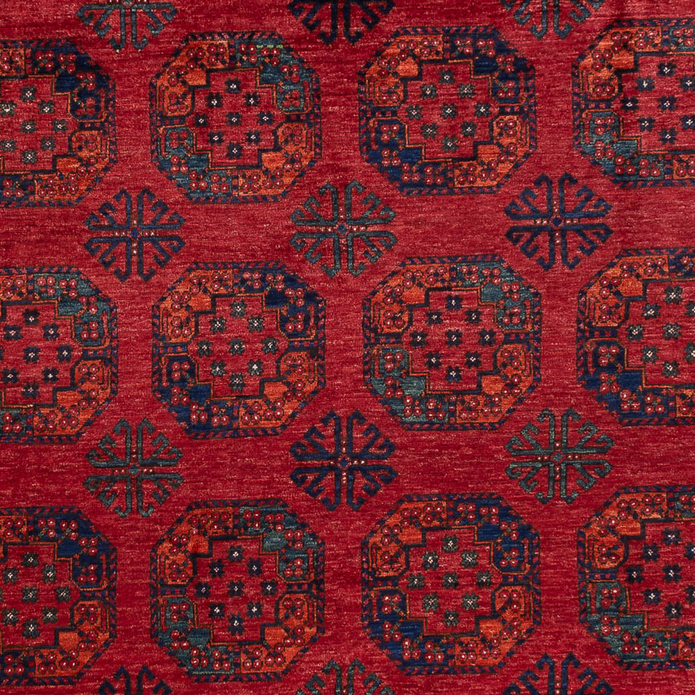 Tapis afghan - Kunduz - 306 x 255 cm - rouge