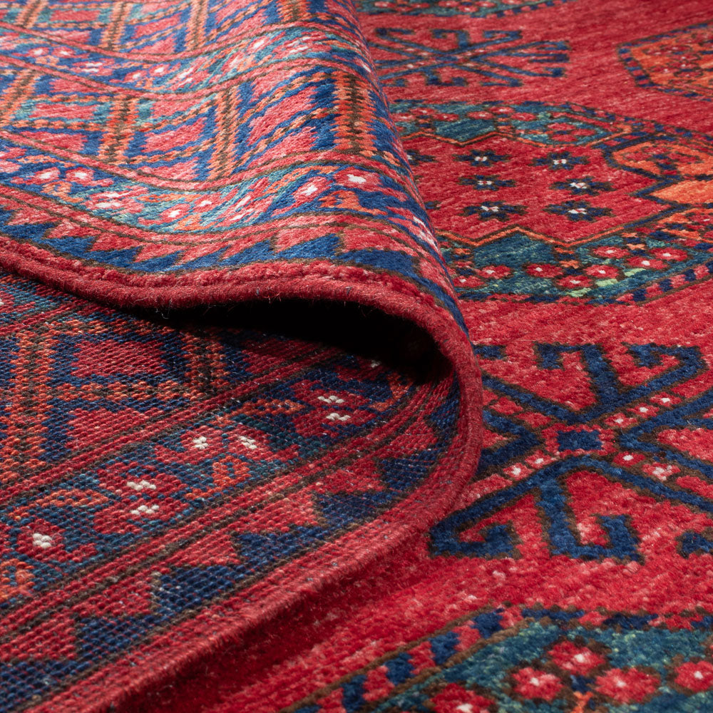 Tapis afghan - Kunduz - 306 x 255 cm - rouge