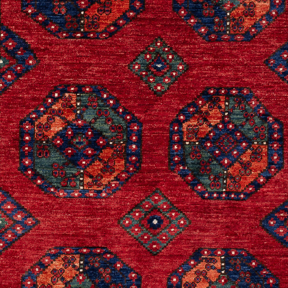 Tapis afghan - Kunduz - 199 x 149 cm - rouge