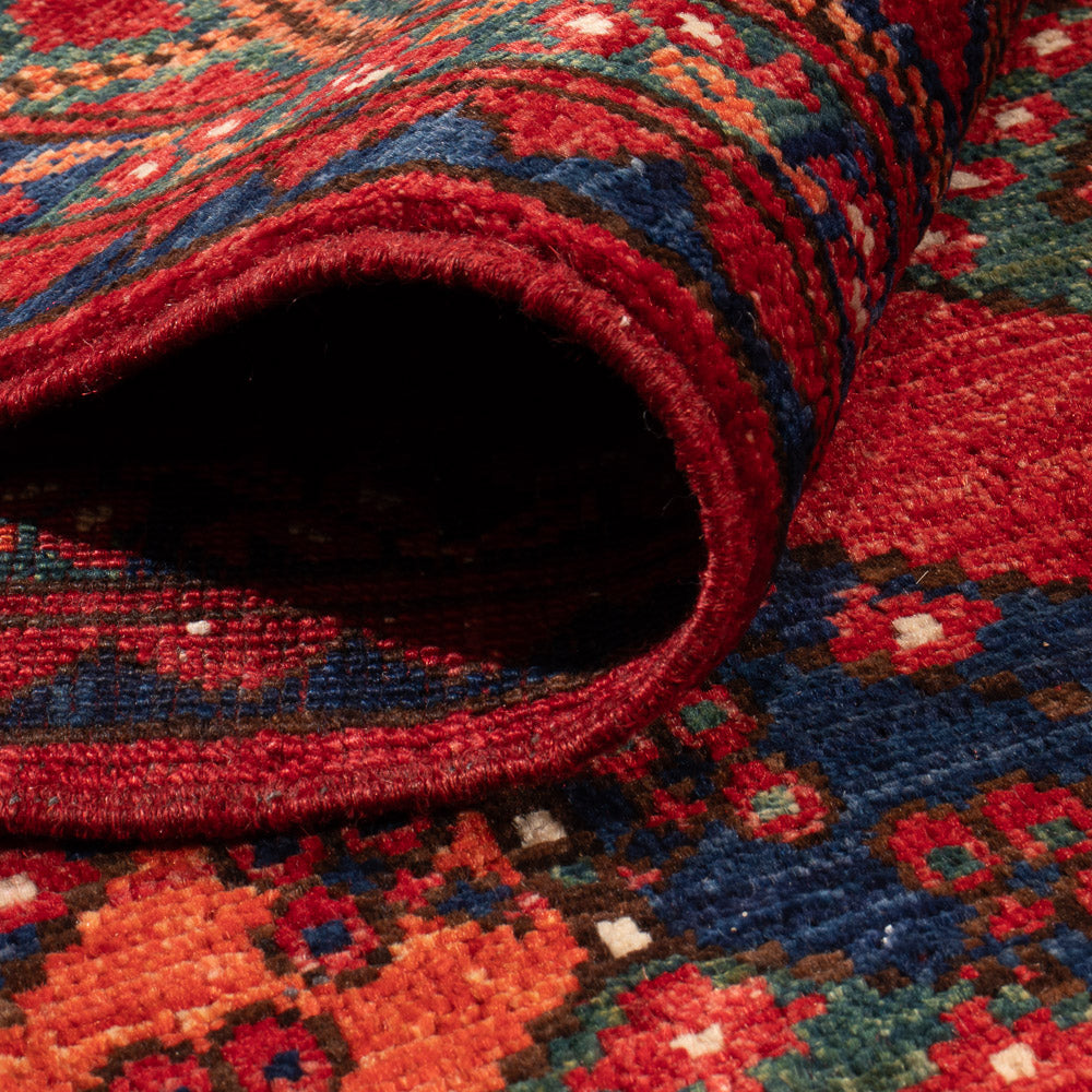 Tapis afghan - Kunduz - 199 x 149 cm - rouge