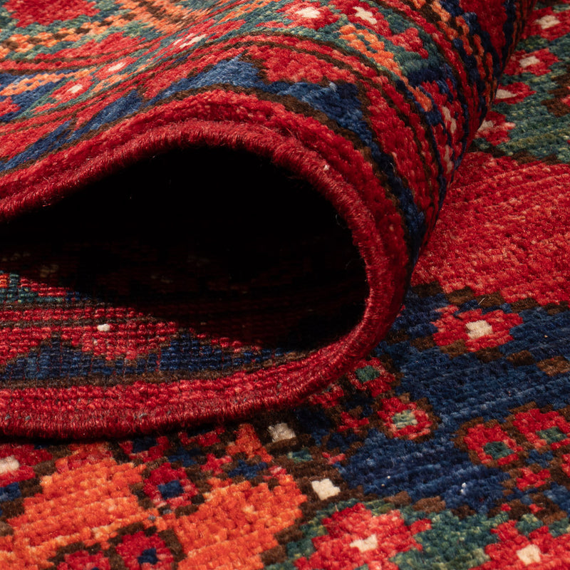 Tapis afghan - Kunduz - 199 x 149 cm - rouge