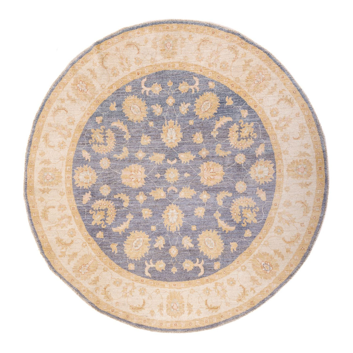 Tapis Ziegler ronde  - 198 x 196 cm - bleu de mer