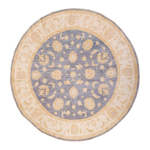 Tapis Ziegler ronde  - 198 x 196 cm - bleu de mer