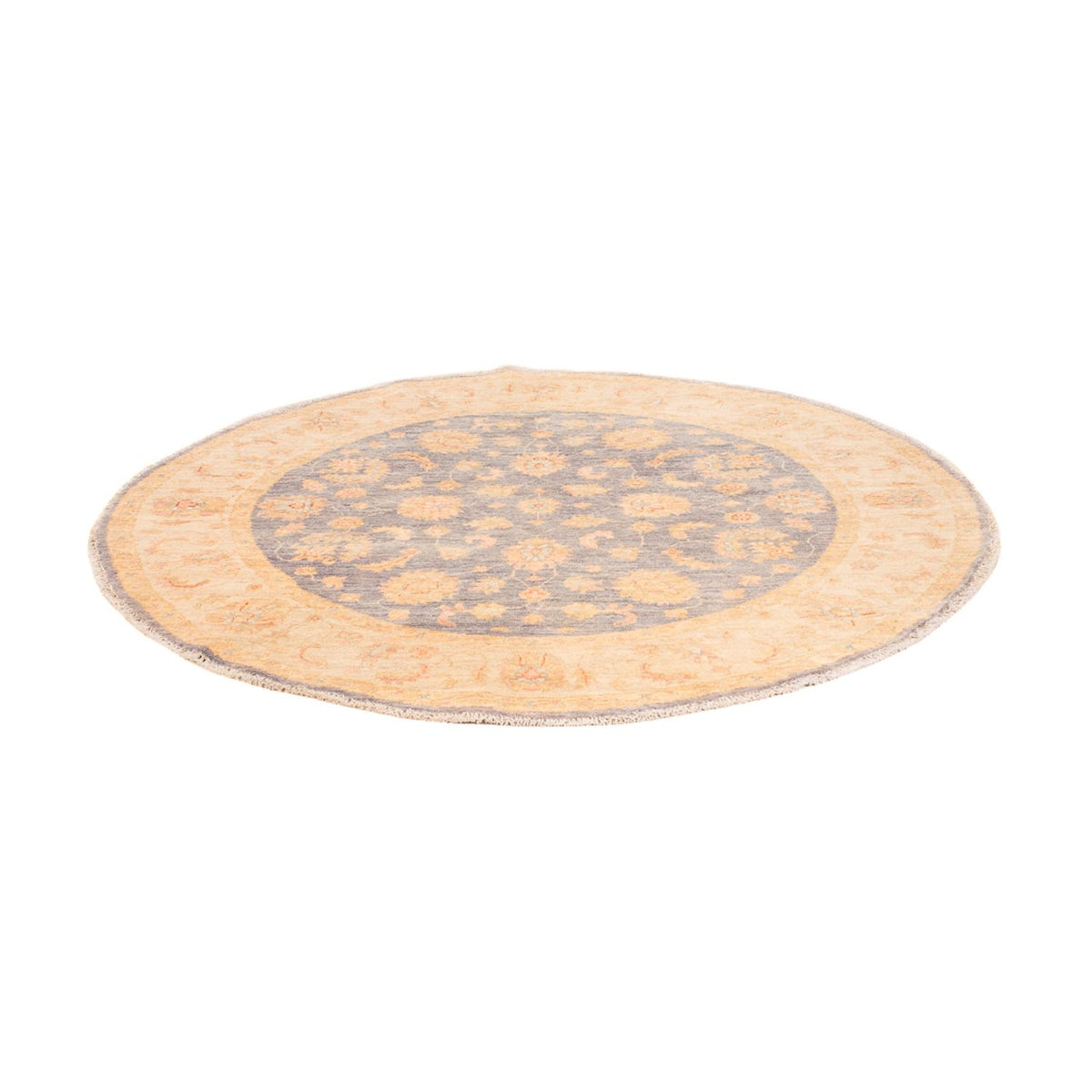 Tapis Ziegler ronde  - 146 x 146 cm - bleu de mer