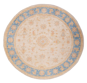 Tapis Ziegler ronde  - 152 x 146 cm - beige