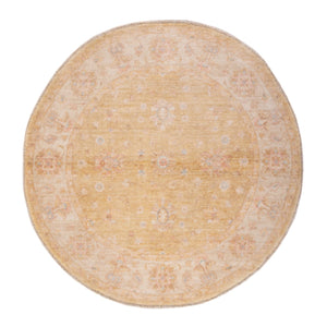 Tapis Ziegler ronde  - 150 x 146 cm - beige clair