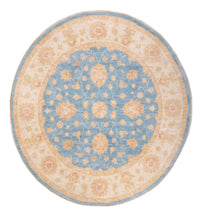 Tapis Ziegler ronde  - 150 x 150 cm - bleu