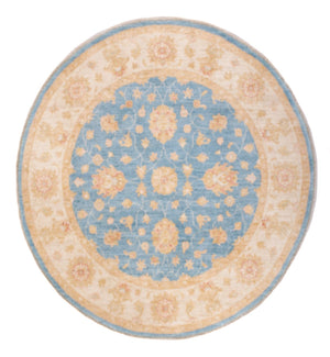 Tapis Ziegler ronde  - 150 x 150 cm - bleu