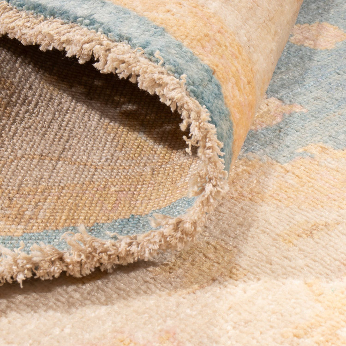 Tapis Ziegler ronde  - 150 x 150 cm - bleu