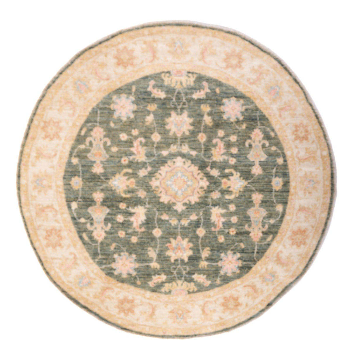 Tapis Ziegler ronde  - 154 x 150 cm - vert