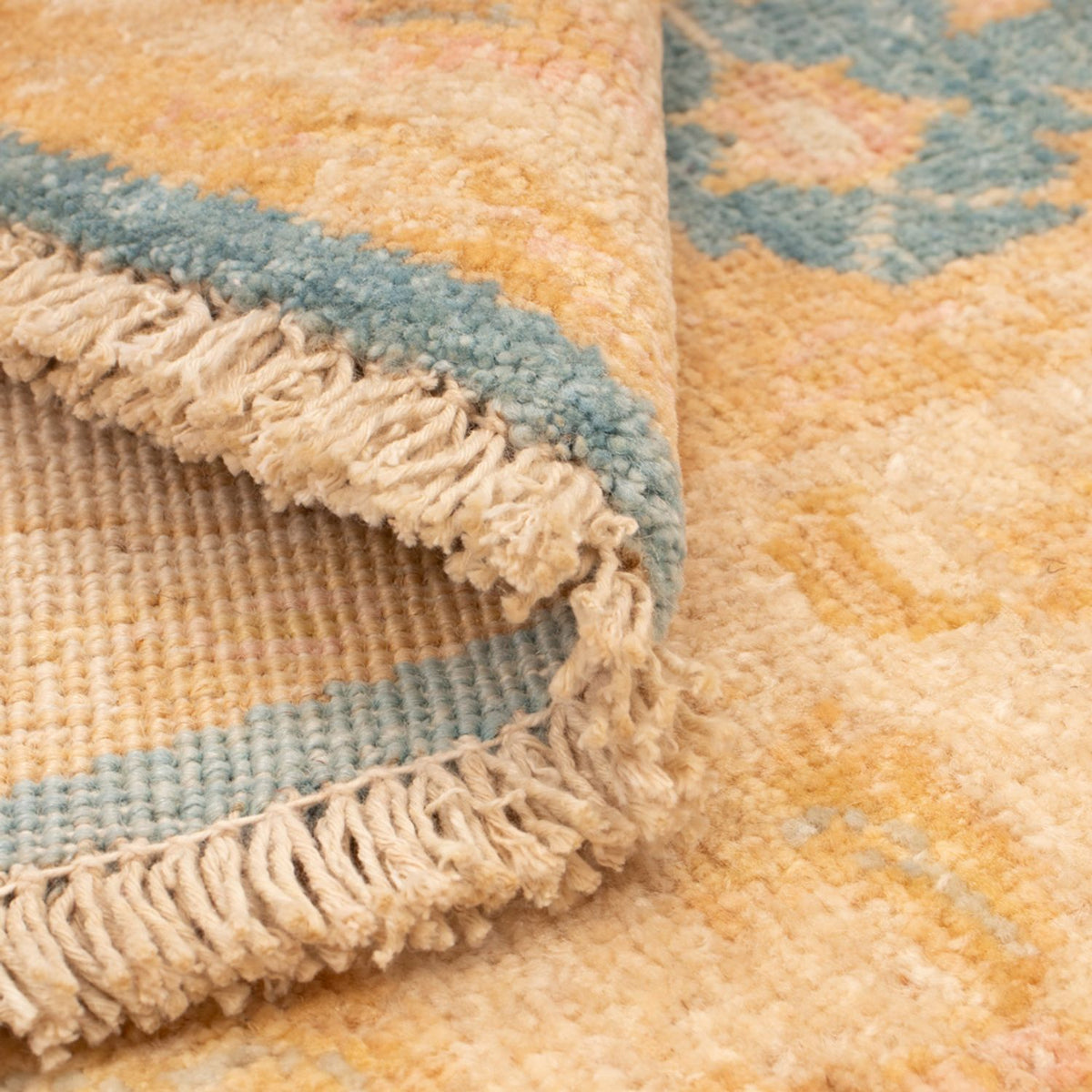 Tapis Ziegler ronde  - 97 x 99 cm - bleu clair