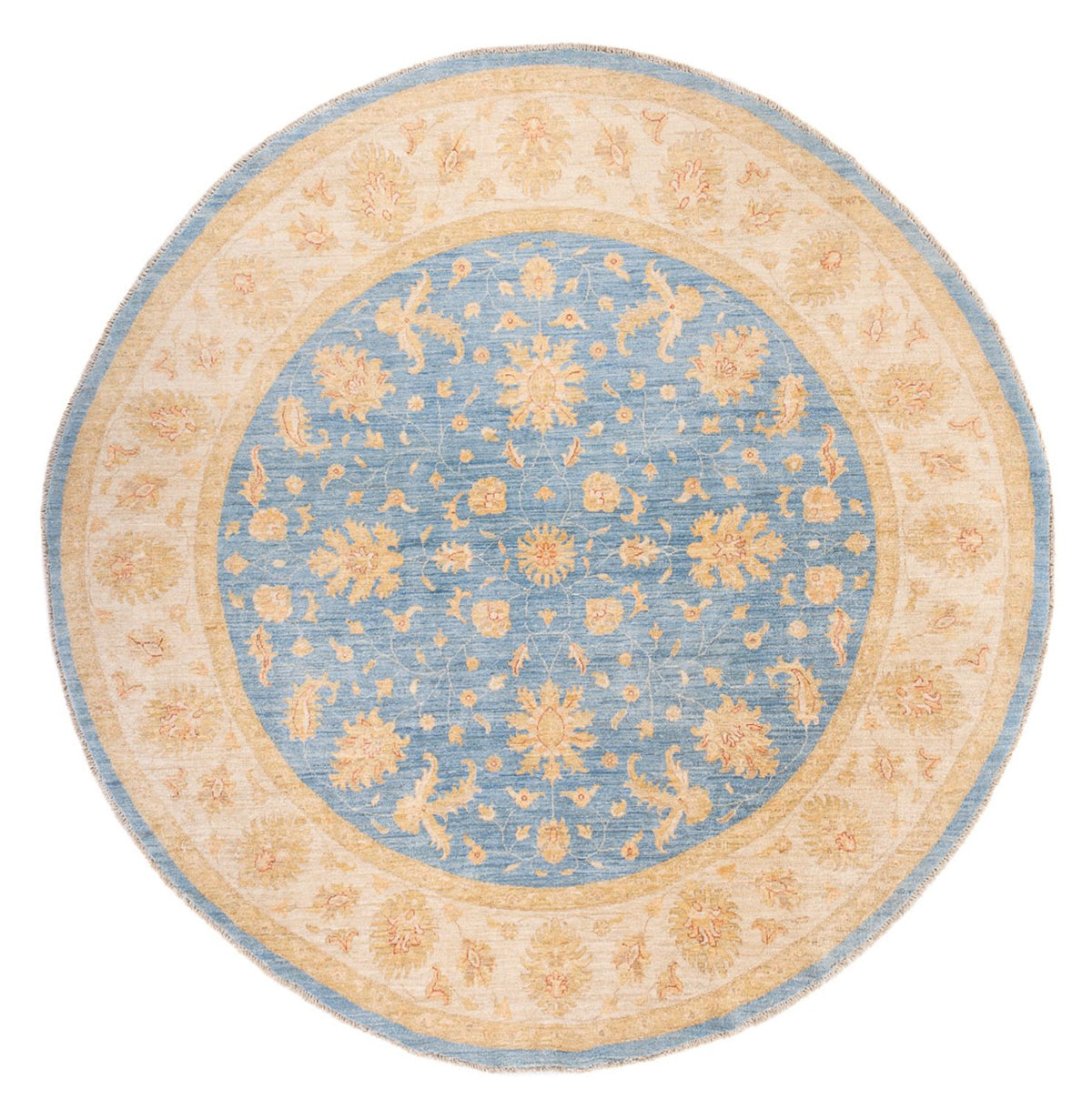 Tapis Ziegler ronde  - 247 x 247 cm - bleu