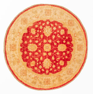 Tapis Ziegler ronde  - 96 x 99 cm - rouge