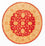 Tapis Ziegler ronde  - 96 x 99 cm - rouge