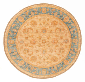 Tapis Ziegler ronde  - 95 x 99 cm - beige