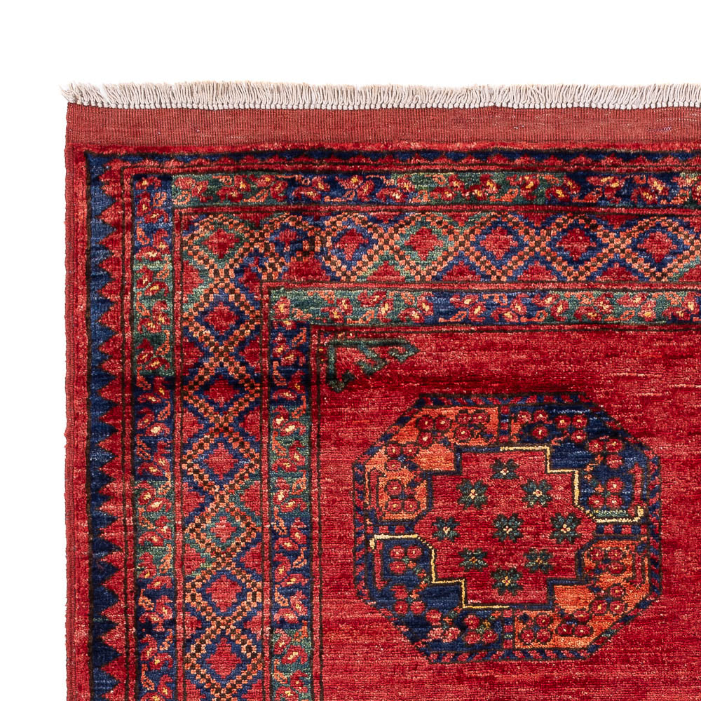Tapis afghan - Kunduz - 205 x 158 cm - rouge