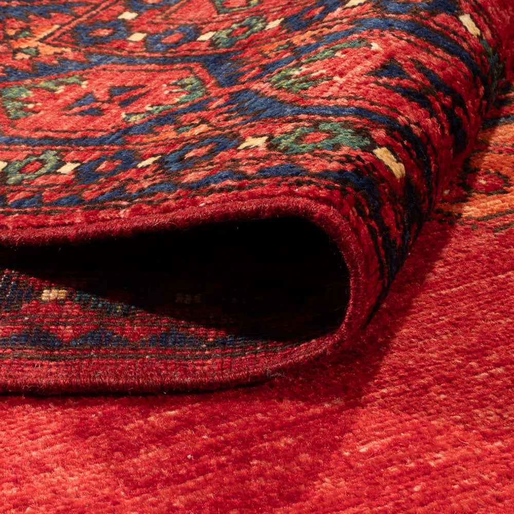Tapis afghan - Kunduz - 215 x 156 cm - rouge