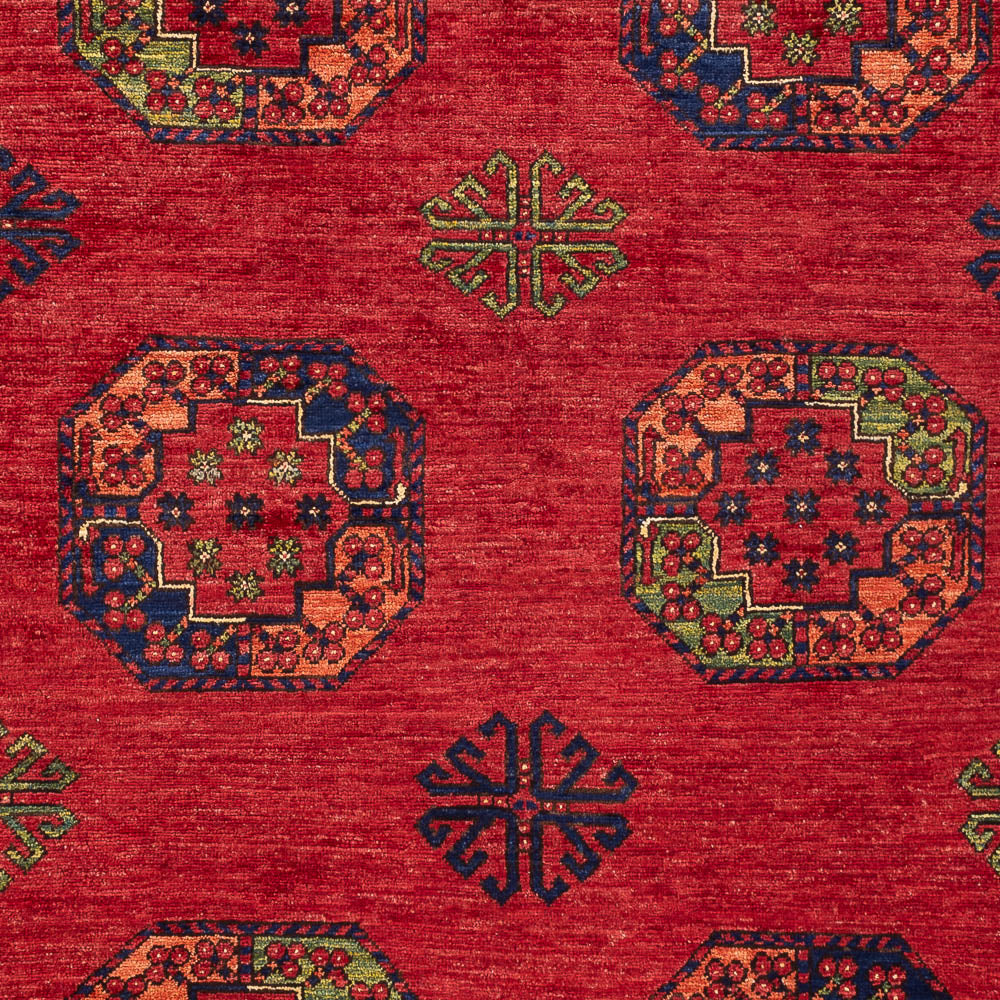 Tapis afghan - Kunduz - 197 x 154 cm - rouge