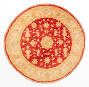 Tapis Ziegler ronde  - 99 x 96 cm - rouge
