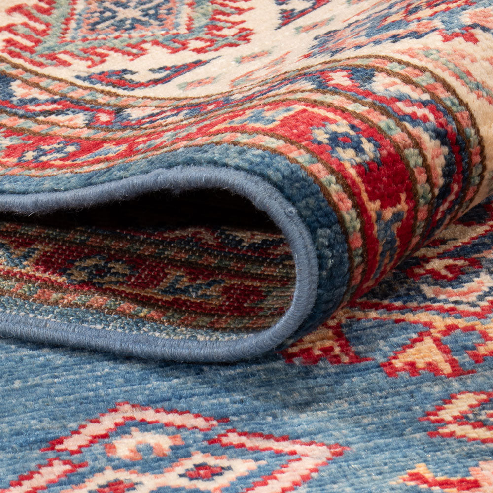 Tapis Ziegler - Kazak - 204 x 150 cm - bleu