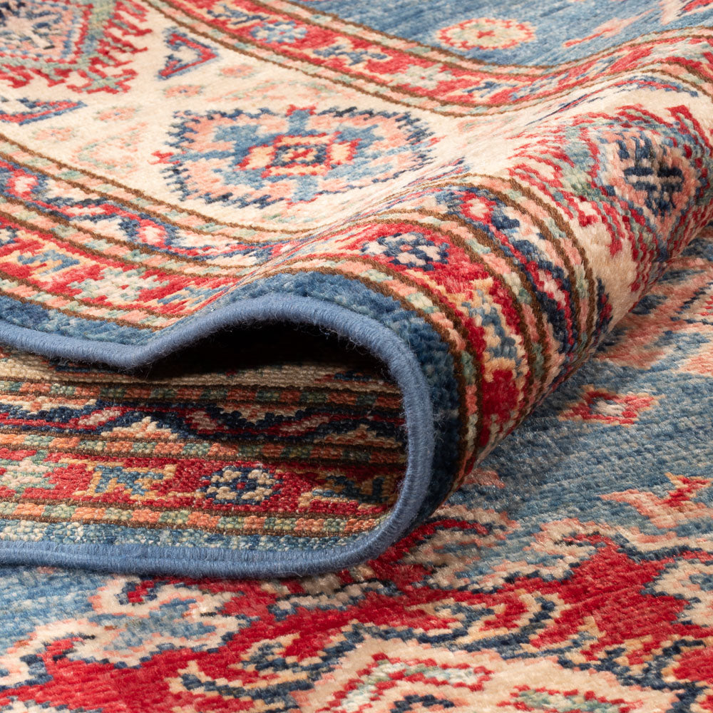 Tapis Ziegler - Kazak - 204 x 146 cm - bleu