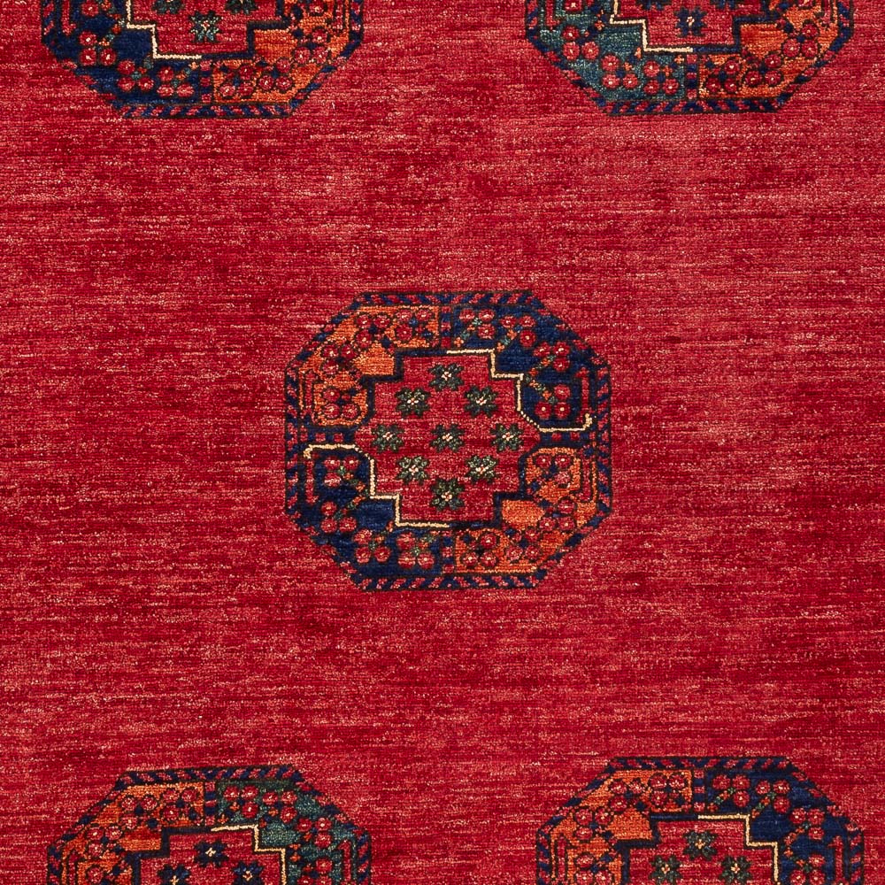 Tapis afghan - Kunduz - 198 x 154 cm - rouge