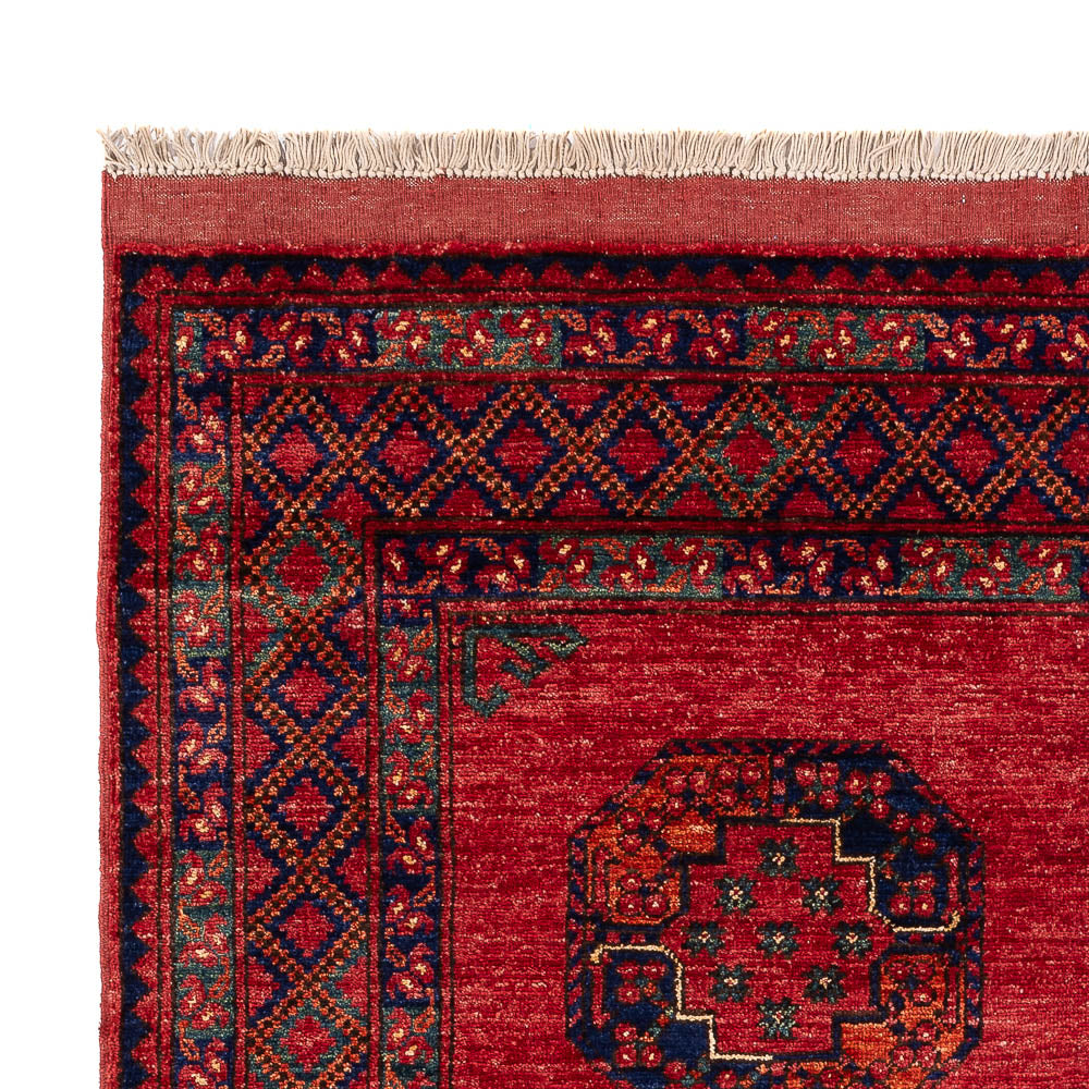Tapis afghan - Kunduz - 198 x 154 cm - rouge