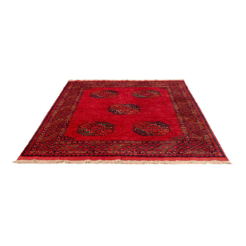 Tapis afghan - Kunduz - 198 x 154 cm - rouge