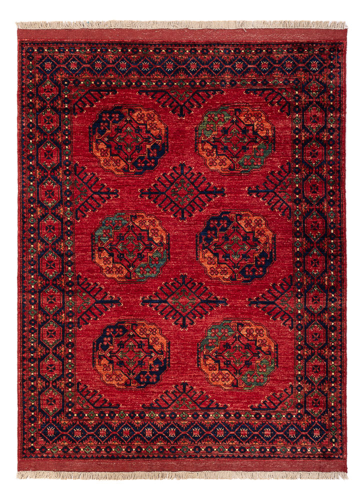 Tapis afghan - Kunduz - 200 x 155 cm - rouge
