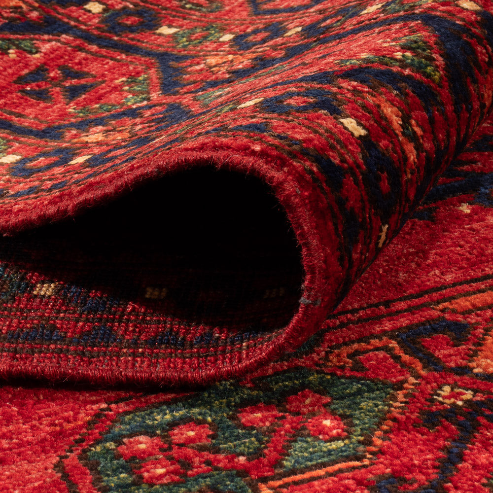 Tapis afghan - Kunduz - 200 x 155 cm - rouge