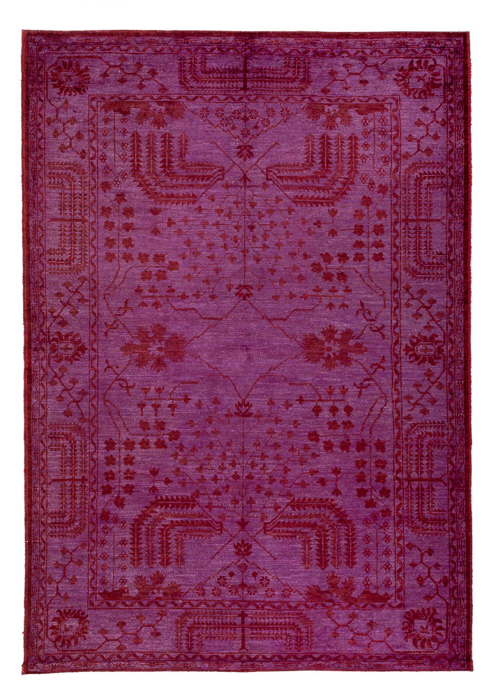 Tapis Ziegler - Moderne - Vintage/Overdyed - 197 x 139 cm - violet