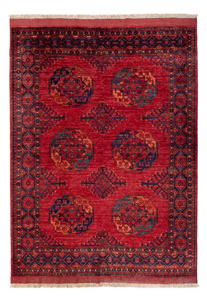 Tapis afghan - Kunduz - 205 x 153 cm - rouge