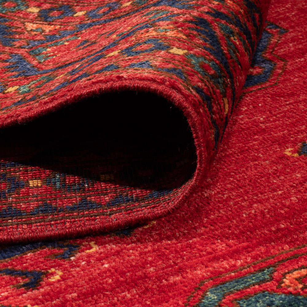 Tapis afghan - Kunduz - 205 x 153 cm - rouge
