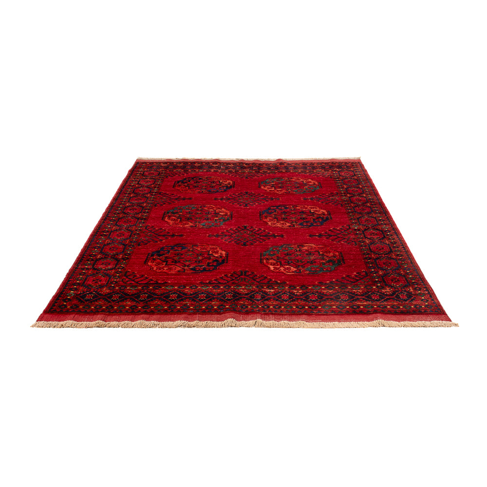 Tapis afghan - Kunduz - 205 x 153 cm - rouge