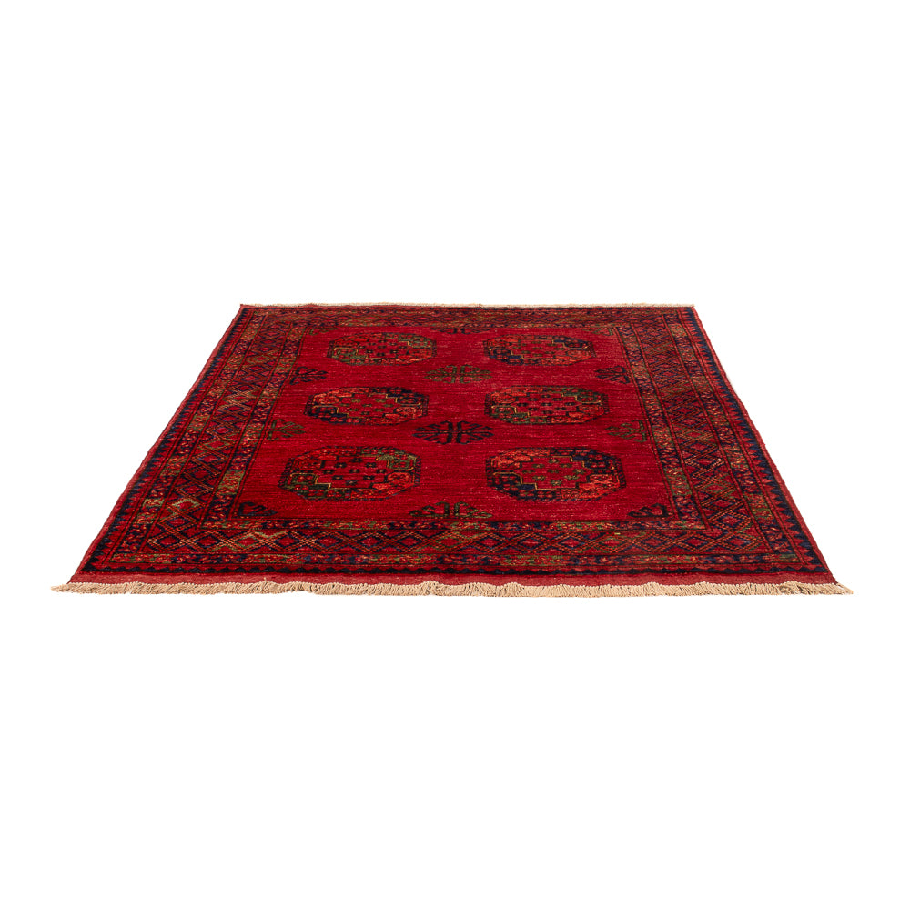 Tapis afghan - Kunduz - 194 x 156 cm - rouge