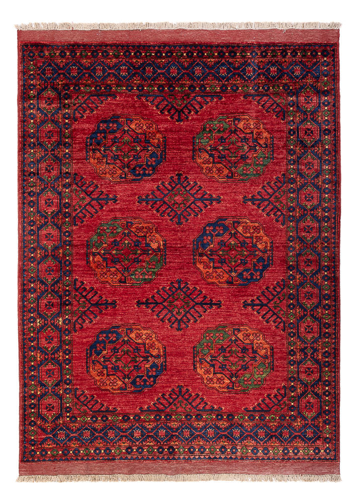 Tapis afghan - Kunduz - 204 x 151 cm - rouge