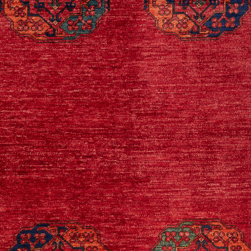 Tapis afghan - Kunduz - 198 x 155 cm - rouge