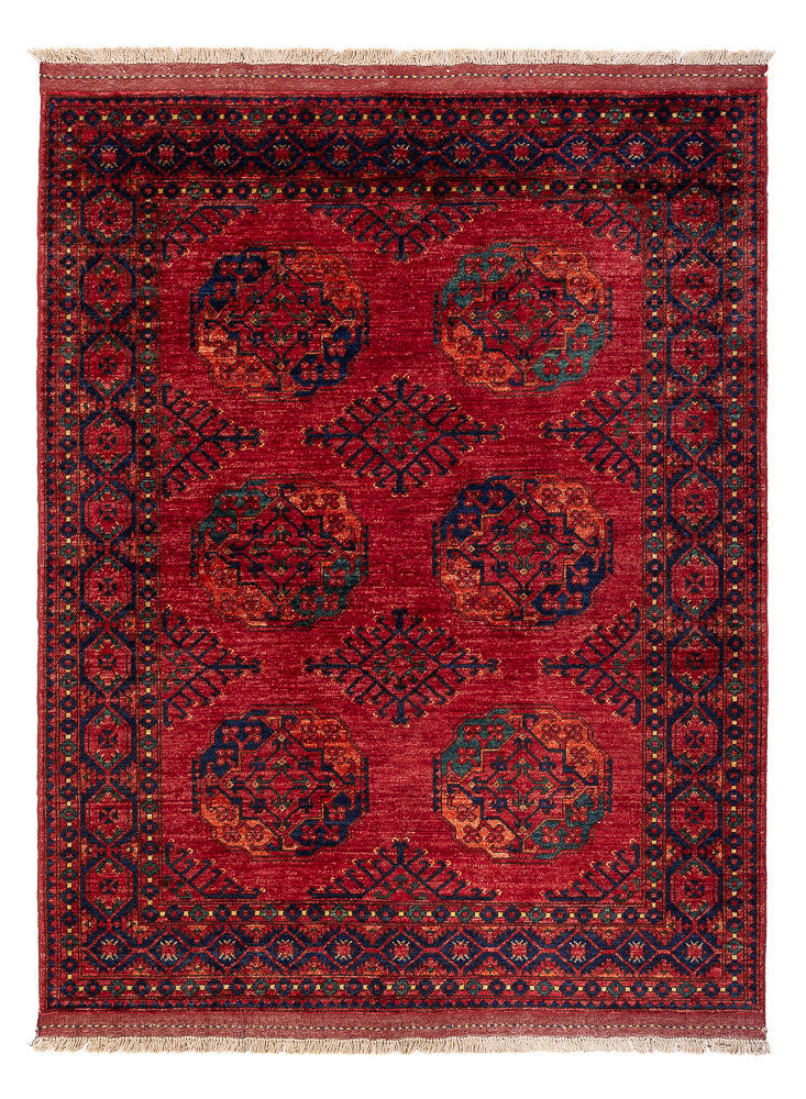 Tapis afghan - Kunduz - 200 x 155 cm - rouge