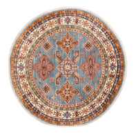 Tapis Ziegler - Kazak ronde  - 148 x 147 cm - bleu