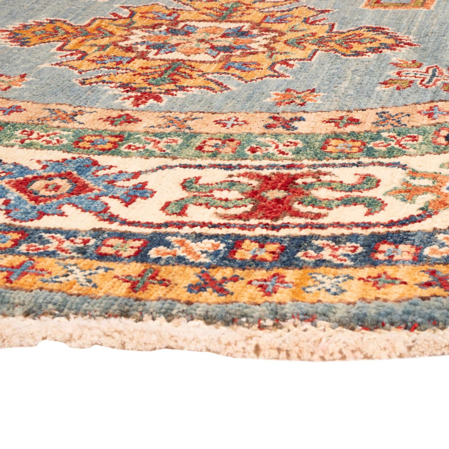 Tapis Ziegler - Kazak ronde  - 148 x 147 cm - bleu