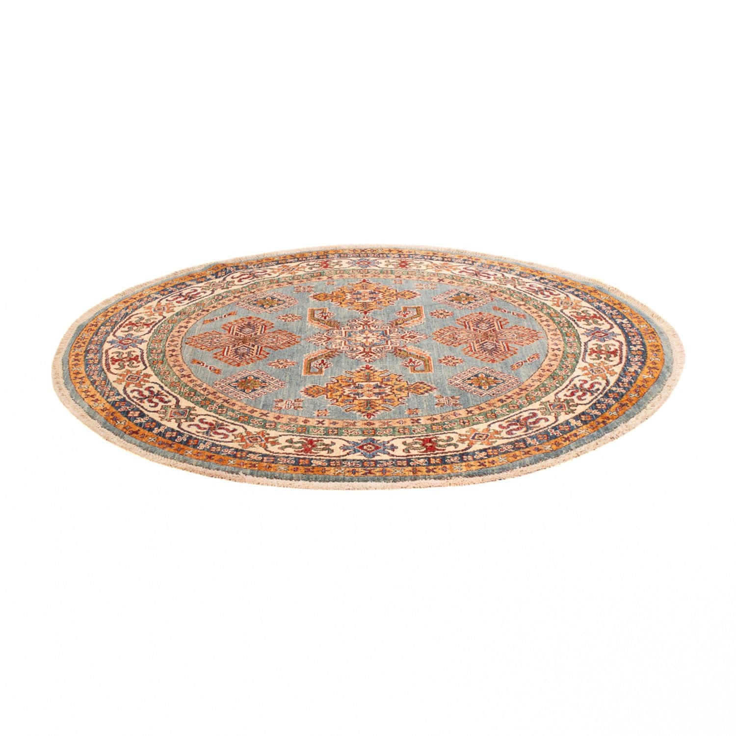 Tapis Ziegler - Kazak ronde  - 148 x 147 cm - bleu