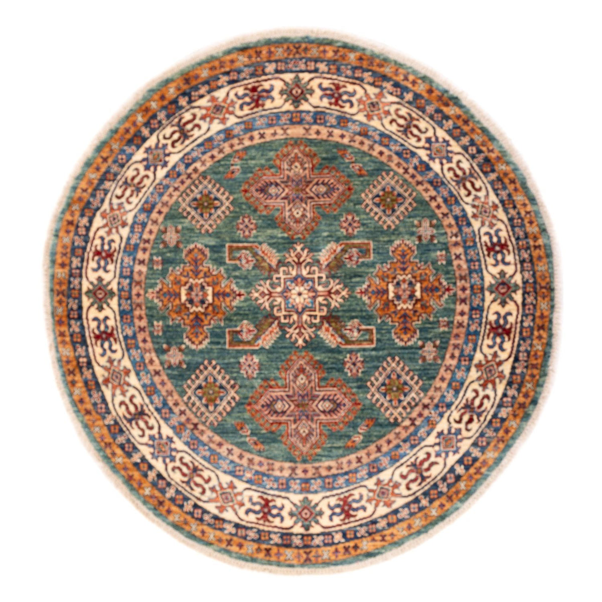 Tapis Ziegler - Kazak ronde  - 151 x 147 cm - vert