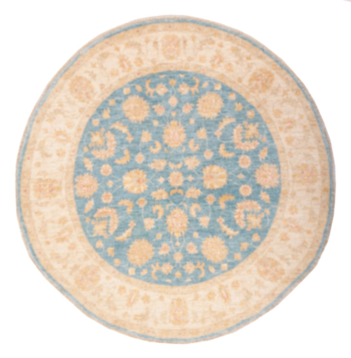 Tapis Ziegler ronde  - 148 x 147 cm - bleu
