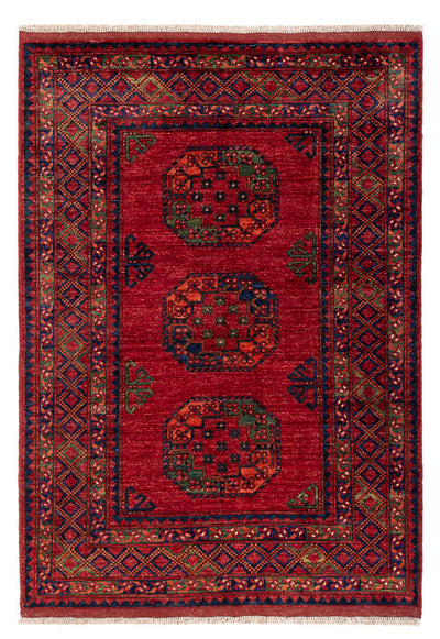 Tapis afghan 123x179cm - Tapis oriental - rouge