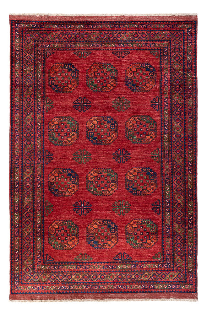 Tapis afghan - Kunduz - 307 x 207 cm - rouge