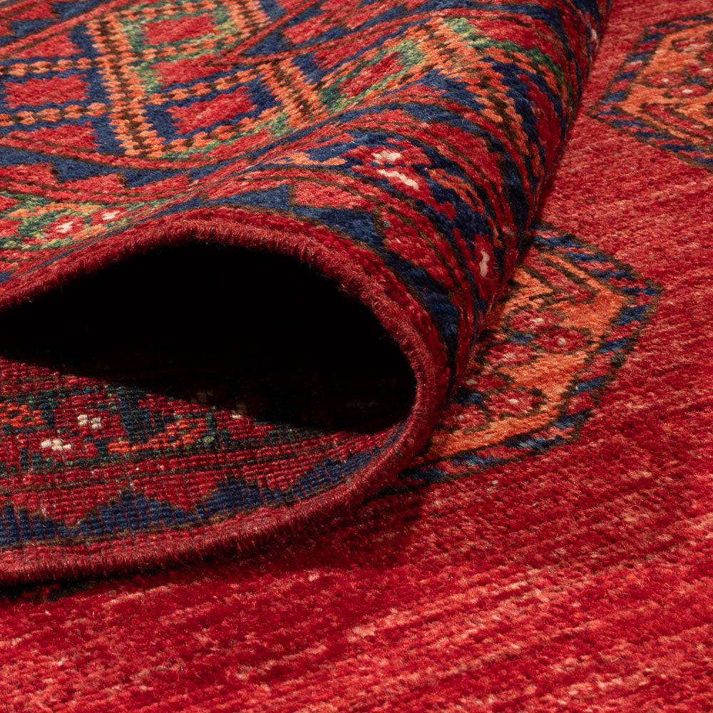 Tapis afghan - Kunduz - 307 x 207 cm - rouge