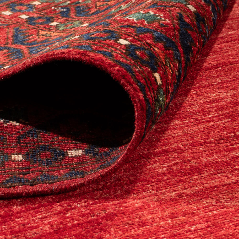 Tapis afghan - Kunduz - 294 x 203 cm - rouge